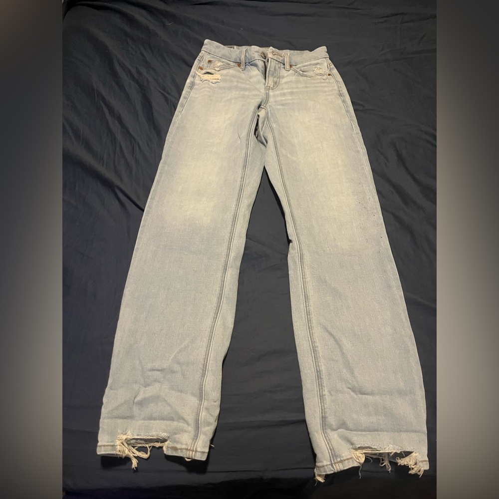American Eagle Outfitters Light Blue Straight Leg Jeans